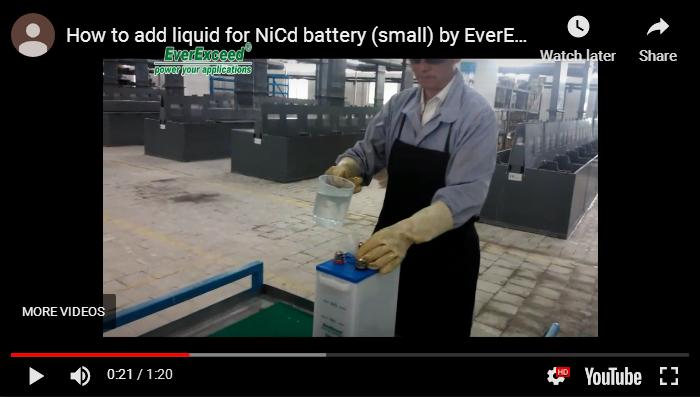 cómo agregar líquido para batería nicd (pequeña) por everexceed
