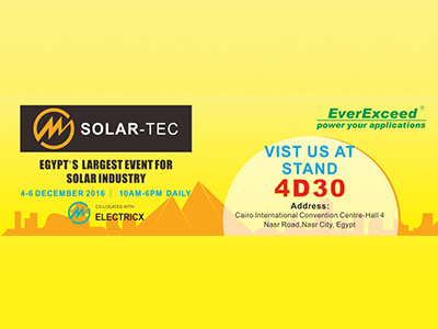 Bienvenido a visitar EverExceed en Electricx & Solar-Tec 2016