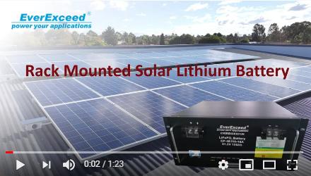  EverExceed batería de litio solar montada en rack