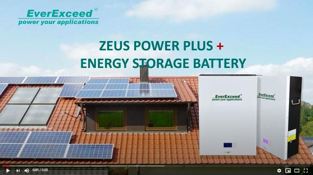 Solución de batería de litio montada en la pared EverExceed Zeus Power Plus +